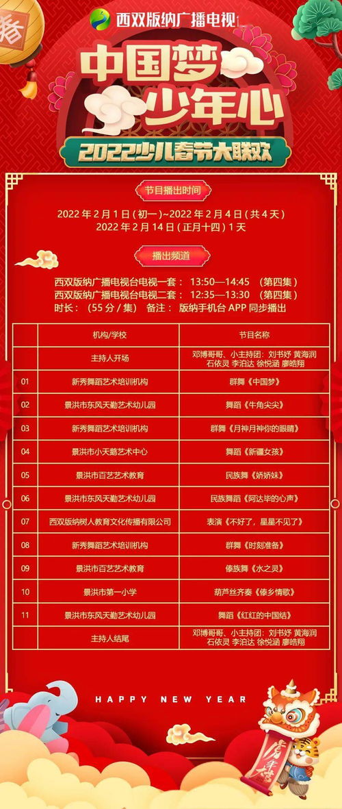 2024春晚节目单公布（202l年春晚节目表）